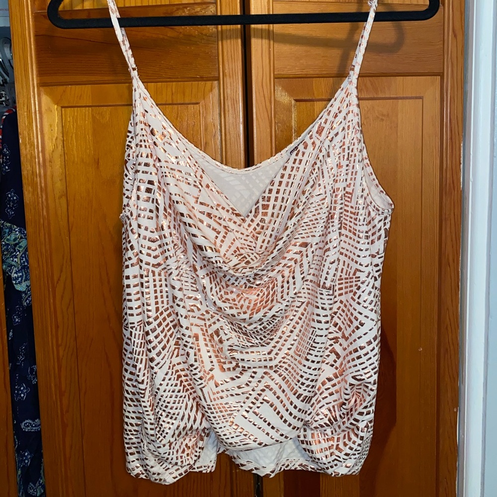 Metallic Rose Gold Party Top